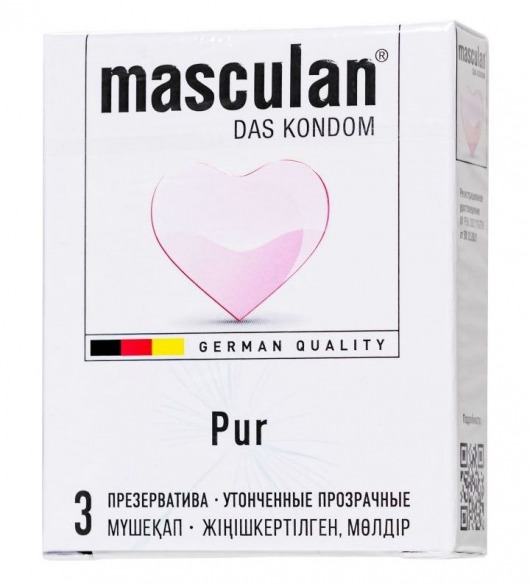 Супертонкие презервативы Masculan Pur - 3 шт. - Masculan - купить с доставкой в Шахтах