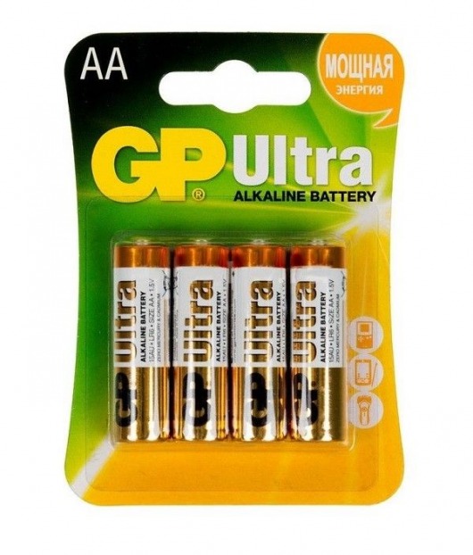 Батарейки алкалиновые GP Ultra Alkaline AA/LR6 - 4 шт. - Элементы питания - купить с доставкой в Шахтах