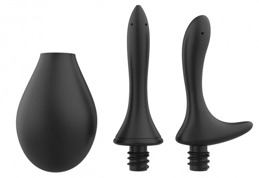 Черный анальный душ Nexus Anal Douche Set с 2 сменными насадками - Nexus Range - купить с доставкой в Шахтах