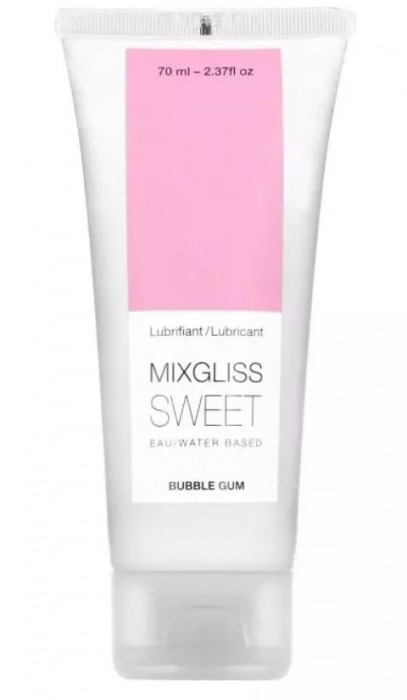 Смазка на водной основе Mixgliss Sweet с ароматом бабл-гам - 70 мл. - Mixgliss - купить с доставкой в Шахтах