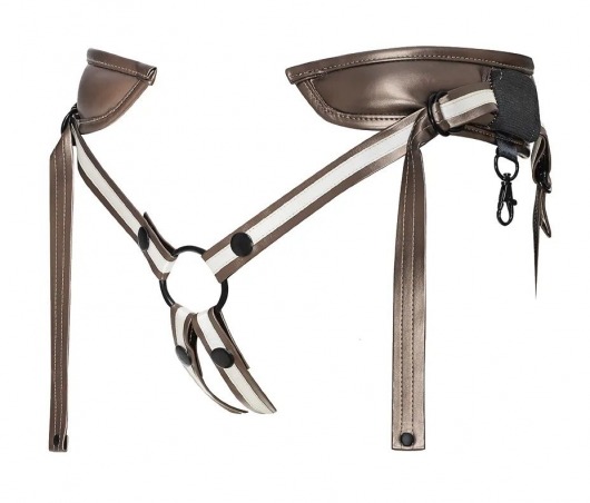 Бронзовый пояс для насадок Desirous Harness - Strap-on-me - купить с доставкой в Шахтах