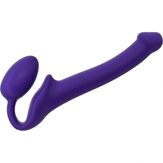 Фиолетовый безремневой страпон Silicone Bendable Strap-On - size S - Strap-on-me - купить с доставкой в Шахтах