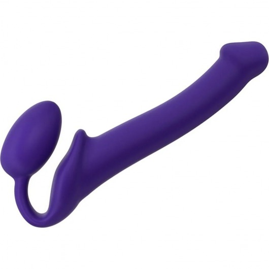 Фиолетовый безремневой страпон Silicone Bendable Strap-On - size M - Strap-on-me - купить с доставкой в Шахтах