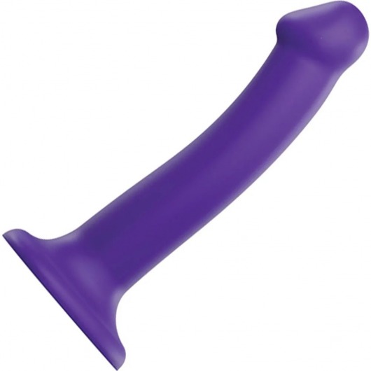 Фиолетовый фаллоимитатор-насадка Strap-On-Me Dildo Dual Density size M - 18 см. - Strap-on-me - купить с доставкой в Шахтах