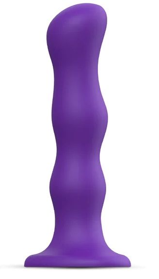 Фиолетовая насадка Strap-On-Me Dildo Geisha Balls size M - Strap-on-me - купить с доставкой в Шахтах