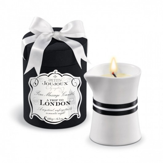 Массажное масло в виде большой свечи Petits Joujoux London с ароматом ревеня, амбры и чёрной смородины - MyStim - купить с доставкой в Шахтах