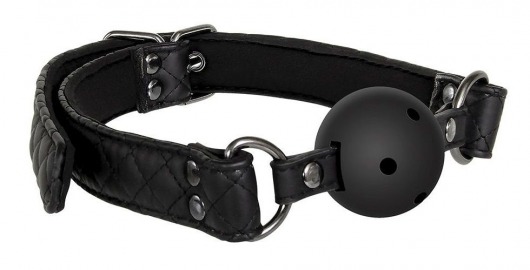 Черный кляп-шарик BALL GAG DIAMOND - Dream Toys - купить с доставкой в Шахтах