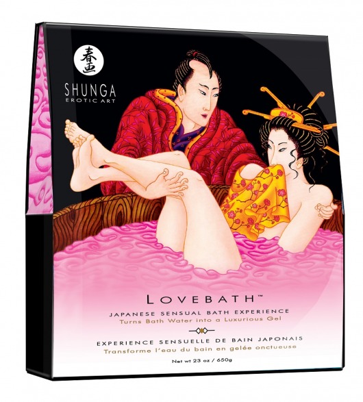 Соль для ванны Lovebath Dragon Fruit, превращающая воду в гель - 650 гр. - Shunga - купить с доставкой в Шахтах