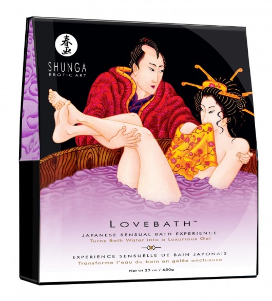 Соль для ванны Lovebath Sensual lotus, превращающая воду в гель - 650 гр. - Shunga - купить с доставкой в Шахтах