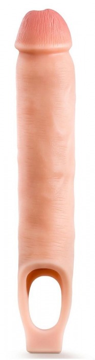 Телесная насадка-удлинитель 11.5 Inch Silicone Cock Sheath Penis Extender - 29,2 см. - Blush Novelties - в Шахтах купить с доставкой