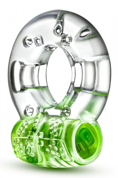 Зеленое эрекционное виброкольцо Arouser Vibrating C-Ring - Blush Novelties - в Шахтах купить с доставкой