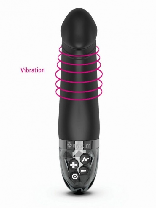 Черный вибратор с электростимуляцией Real Deal Neal - 16,5 см. - MyStim - купить с доставкой в Шахтах