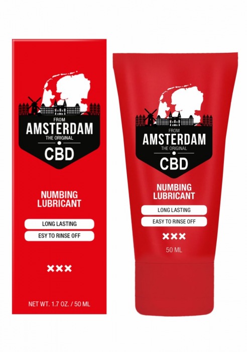 Пролонгирующий лубрикант Numbing CBD from Amsterdam - 50 мл. - Shots Media BV - купить с доставкой в Шахтах