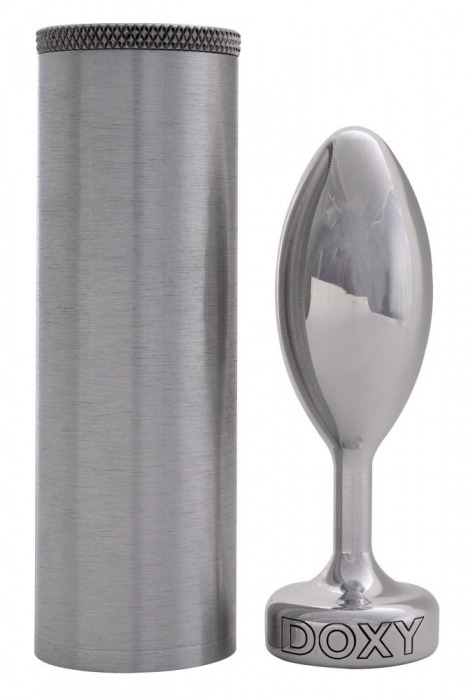 Серебристая анальная втулка Doxy Smooth Butt Plug - 10,5 см. - Doxy