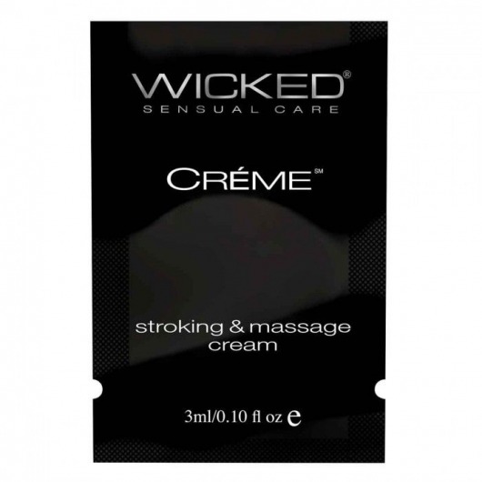 Крем для массажа и мастурбации Wicked Stroking and Massage Creme - 3 мл. - Wicked - купить с доставкой в Шахтах