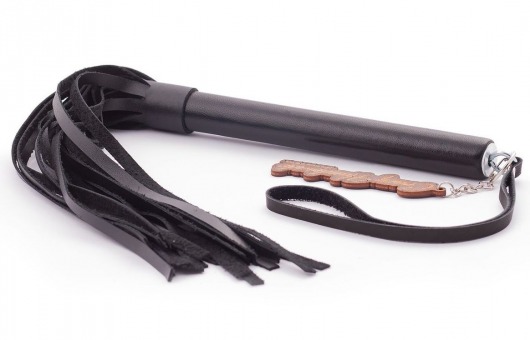 Черная кожаная плеть  Индиго  - 50 см. - Crazy Handmade - купить с доставкой в Шахтах