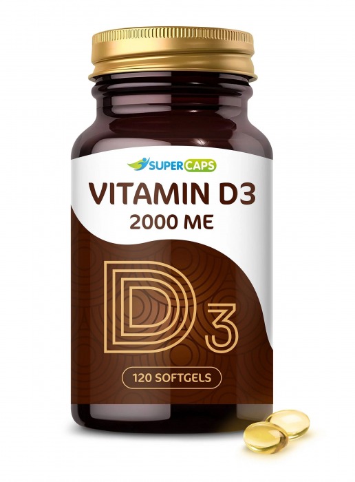 Пищевая добавка SuperCaps VITAMIN D3 2000 ME - 120 капсул - SuperCaps - купить с доставкой в Шахтах