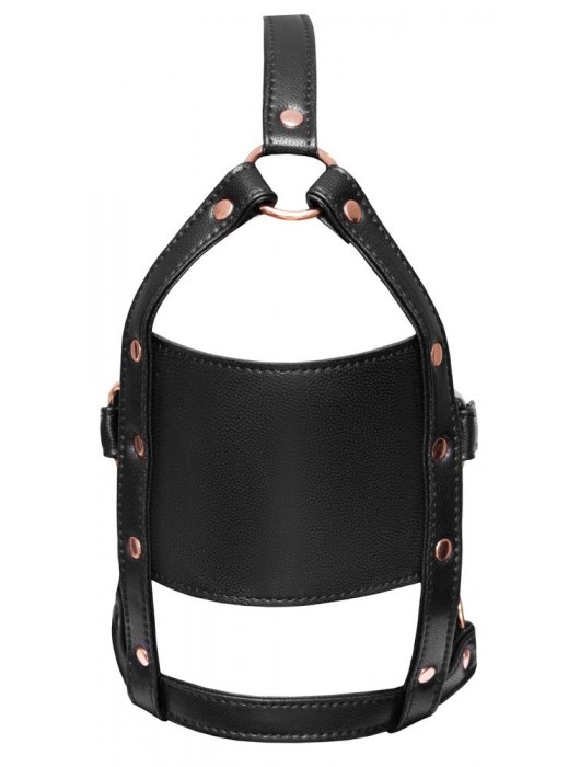 Черный намордник с кляпом-шаром Head Harness With A Gag - Orion - купить с доставкой в Шахтах