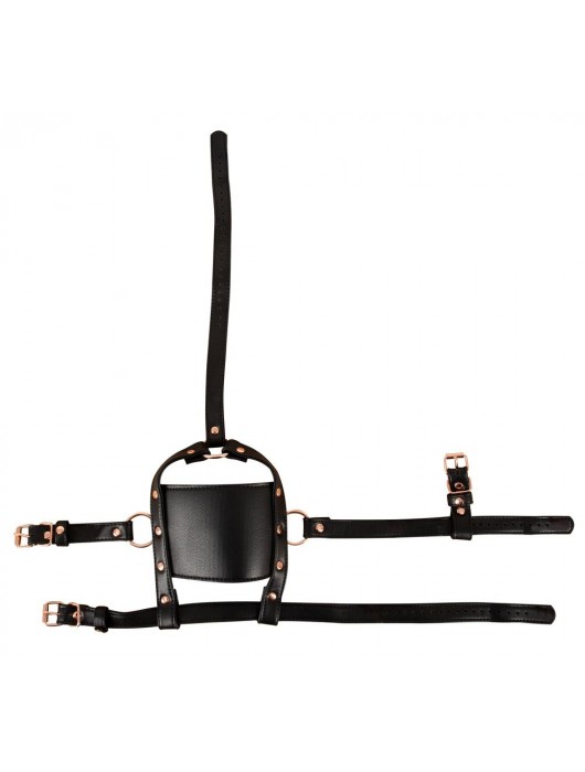 Черный намордник с кляпом-шаром Head Harness With A Gag - Orion - купить с доставкой в Шахтах