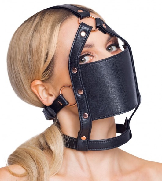 Черный намордник с кляпом-шаром Head Harness With A Gag - Orion - купить с доставкой в Шахтах