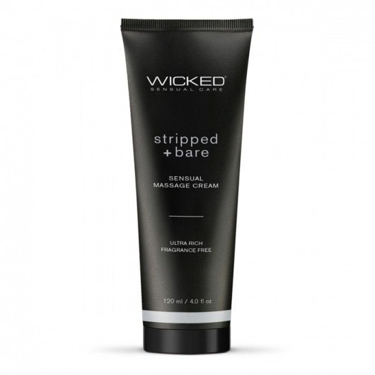 Массажный легкий крем WICKED Stripped plus Bare - 120 мл. - Wicked - купить с доставкой в Шахтах