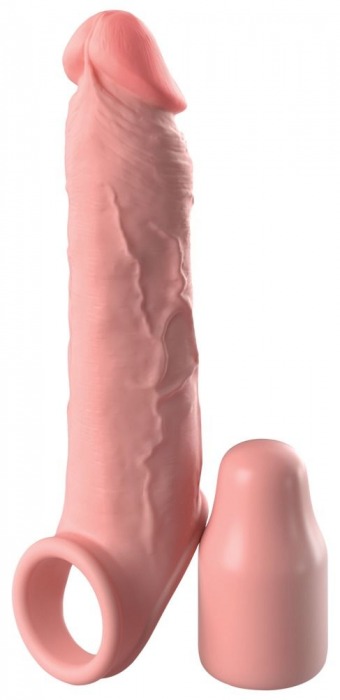Телесная насадка-удлинитель 2 Inch Silicone X-tension with Strap - 20,3 см. - Pipedream - в Шахтах купить с доставкой