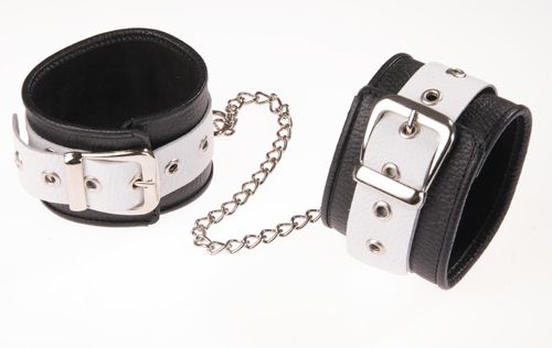 Черно-белые оковы на ноги - Sitabella - купить с доставкой в Шахтах