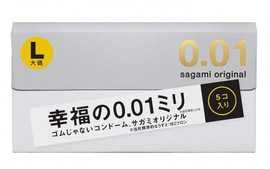 Презервативы Sagami Original 0.02 L-size увеличенного размера - 5 шт. - Sagami - купить с доставкой в Шахтах