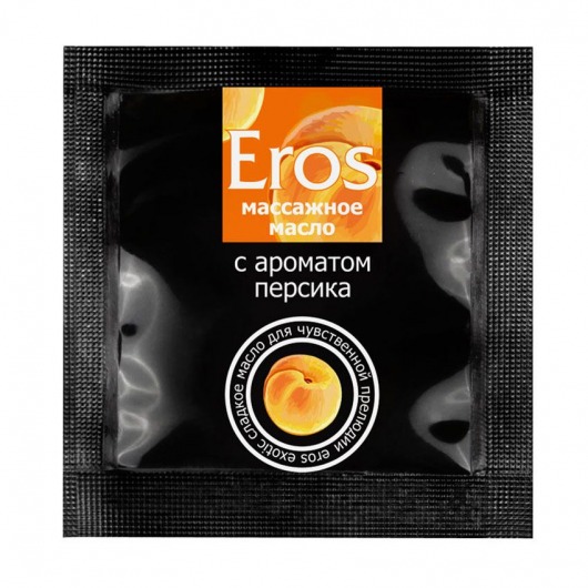 Саше массажного масла Eros exotic с ароматом персика - 4 гр. - Биоритм - купить с доставкой в Шахтах