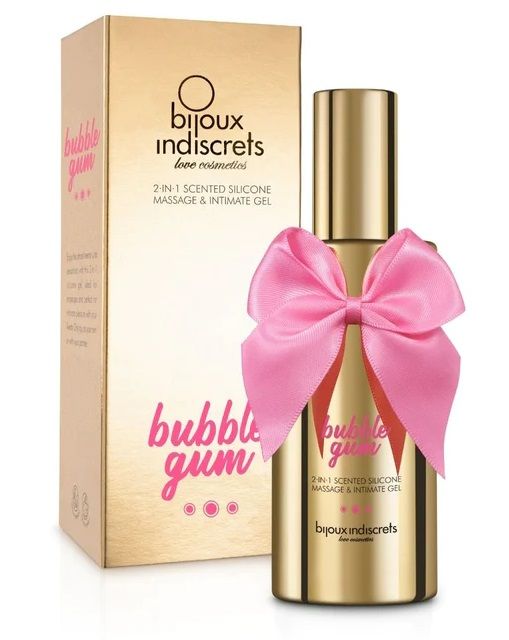 Гель с ароматом жвачки Bubblegum 2-in-1 Scented Silicone Massage And Intimate Gel - 100 мл. - Bijoux Indiscrets - купить с доставкой в Шахтах