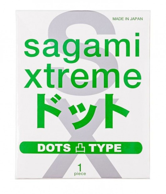 Презерватив Sagami Xtreme Type-E с точками - 1 шт. - Sagami - купить с доставкой в Шахтах