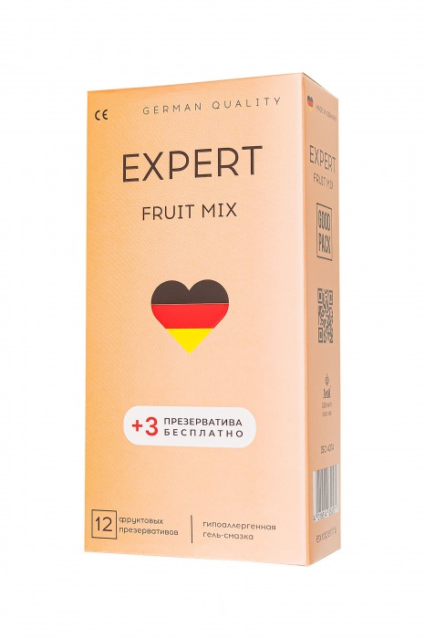 Ароматизированные презервативы EXPERT Fruit Mix - 12 шт.(+3 в подарок) - Expert - купить с доставкой в Шахтах