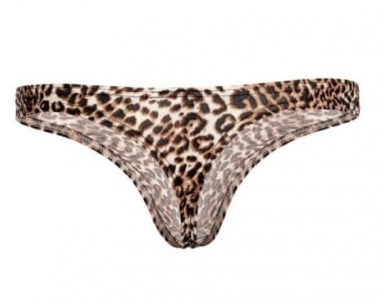 Мужские трусы-тонги с леопардовым принтом - Romeo Rossi купить с доставкой