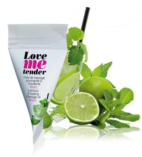 Съедобное согревающее массажное масло Love Me Tender Mojito с ароматом мохито - 10 мл. - Love to Love - купить с доставкой в Шахтах