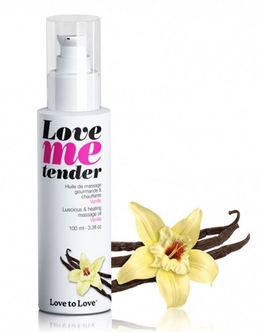Съедобное согревающее массажное масло Love Me Tender Vanilla с ароматом ванили - 100 мл. - Love to Love - купить с доставкой в Шахтах