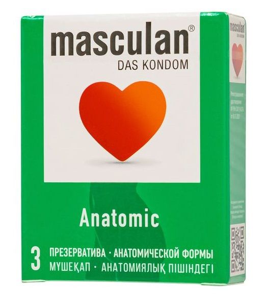 Презервативы анатомической формы Masculan Anatomic - 3 шт. - Masculan - купить с доставкой в Шахтах