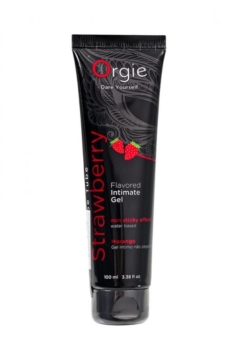 Интимный гель на водной основе Lube Tube Strawberry с клубничным вкусом - 100 мл. - ORGIE - купить с доставкой в Шахтах