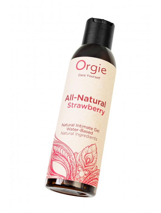 Интимный гель на водной основе All-Natural Strawberry с ароматом клубники - 150 мл. - ORGIE - купить с доставкой в Шахтах