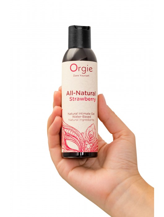 Интимный гель на водной основе All-Natural Strawberry с ароматом клубники - 150 мл. - ORGIE - купить с доставкой в Шахтах