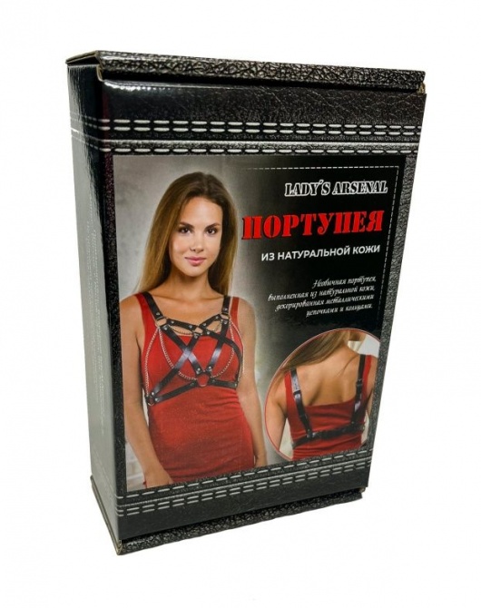 Портупея из натуральной кожи с цепочками - БДСМ Арсенал - купить с доставкой в Шахтах