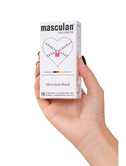 Ультрапрочные презервативы Masculan Ultra Safe Black - 10 шт. - Masculan - купить с доставкой в Шахтах