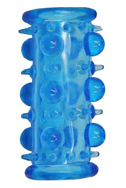 Голубая насадка с шипами и шишечками LUST CLUSTER - Dream Toys - в Шахтах купить с доставкой