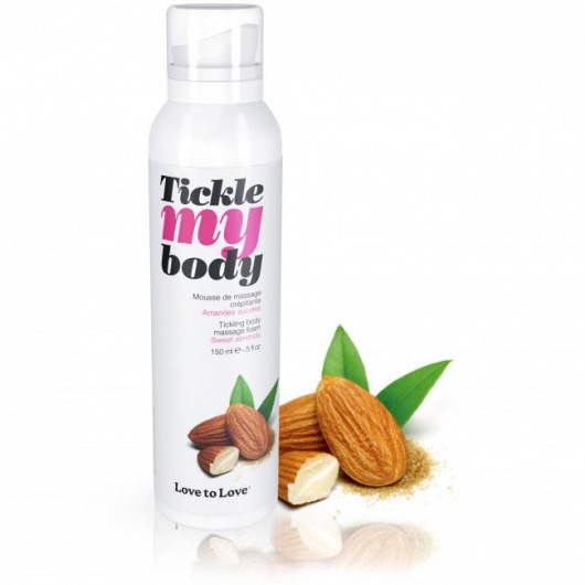 Массажная хрустящая пенка Tickle My Body Sweet Almonds с ароматом миндаля - 150 мл. - Love to Love - купить с доставкой в Шахтах