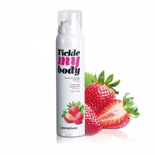 Массажная хрустящая пенка Tickle My Body Strawberry с ароматом клубники - 150 мл. - Love to Love - купить с доставкой в Шахтах