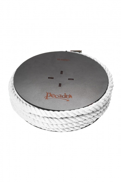 Белая веревка для шибари на катушке - 10 м. - Pecado - купить с доставкой в Шахтах