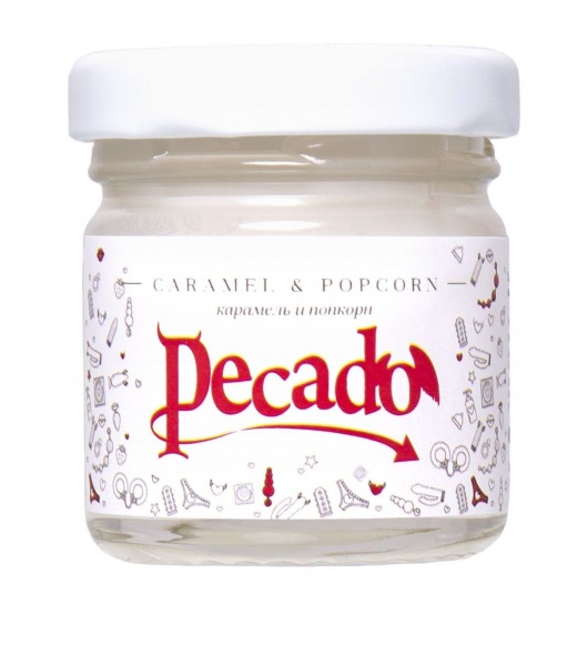 Массажная свеча Caramel   Popcorn - 35 мл. - Pecado - купить с доставкой в Шахтах