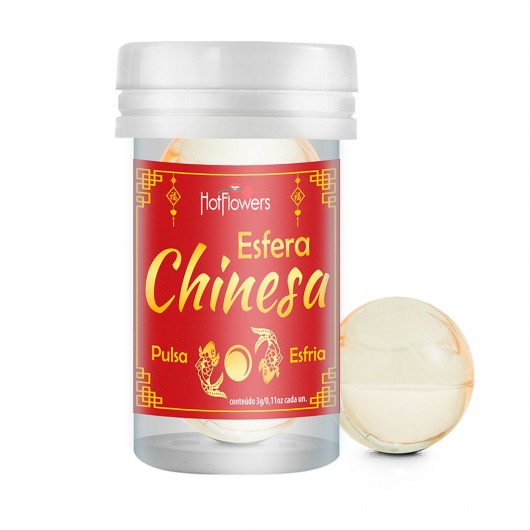 Интимный гель Chinesa Esfera с охлаждающе-пульсирующим эффектом (2 шарика по 3 гр.) - HotFlowers - купить с доставкой в Шахтах