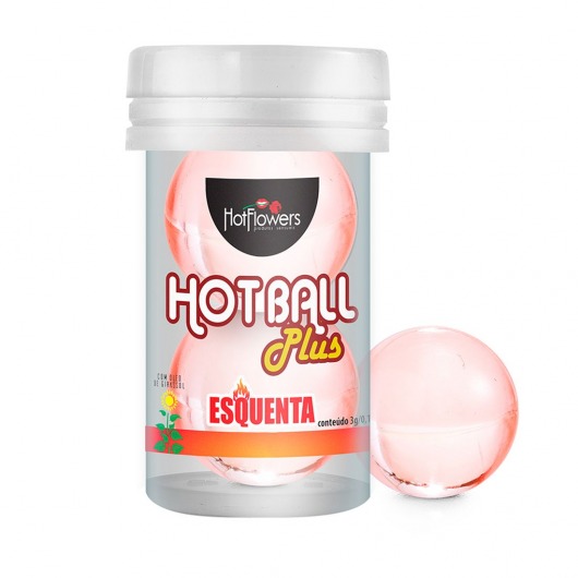 Лубрикант на масляной основе Hot Ball Plus с разогревающим эффектом (2 шарика по 3 гр.) - HotFlowers - купить с доставкой в Шахтах