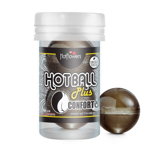Анальный лубрикант на масляной основе Hot Ball Plus Conforto (2 шарика по 3 гр.) - HotFlowers - купить с доставкой в Шахтах