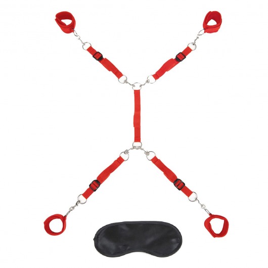 Красная фиксация на матрас Classic Bedspreader - Lux Fetish - купить с доставкой в Шахтах
